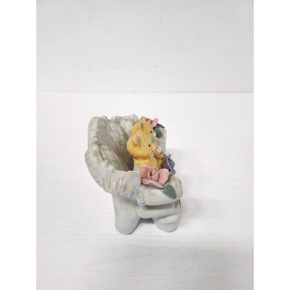 Vintage Bear Couple Sitting On Sofa Collectible Ceramic Figurine Cottagecore - Picture 6 of 12